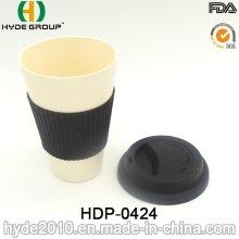 2016 copo de café de fibra de bambu reutilizável biodegradável (HDP-0424)